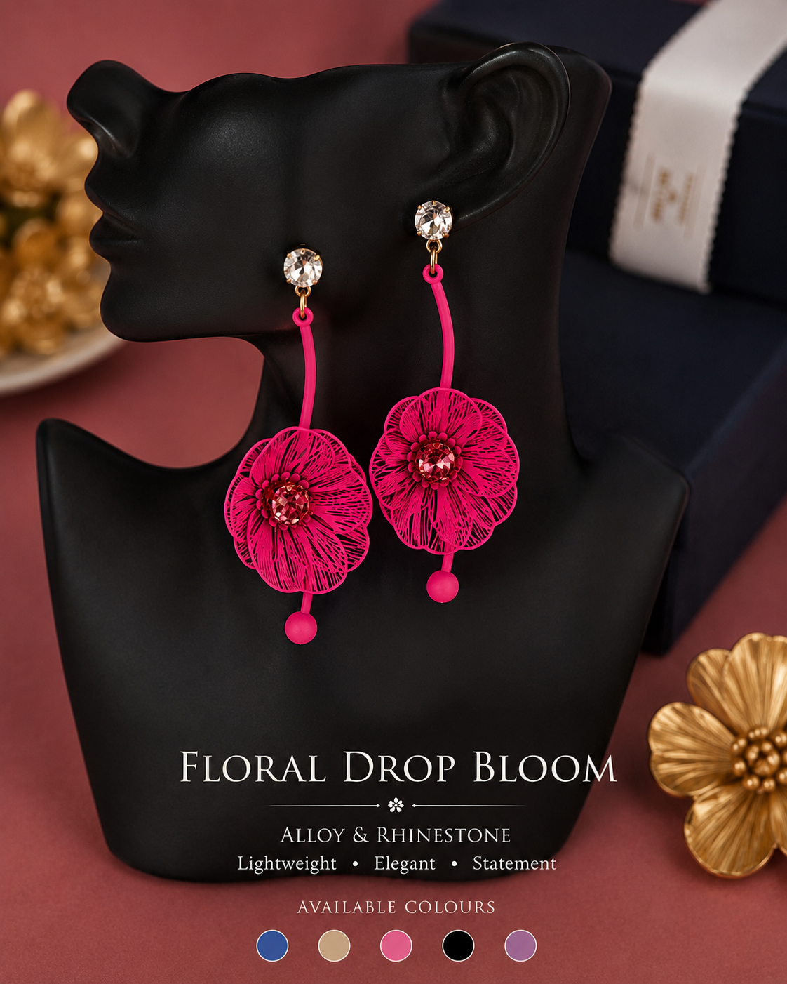 Floral Earrings| Acrylic Bloom